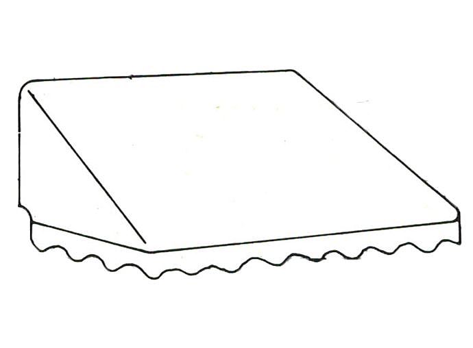 Korbmarkise Modell 3 (Typ 32) - abgerundetete Ecken, R30 | Korbmarkisen-Hersteller Godehardt